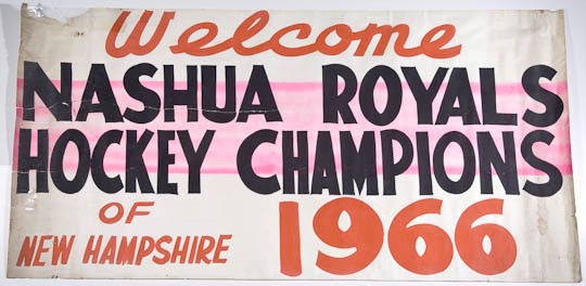 Banner Welcome Nashua Royals Champs 1966